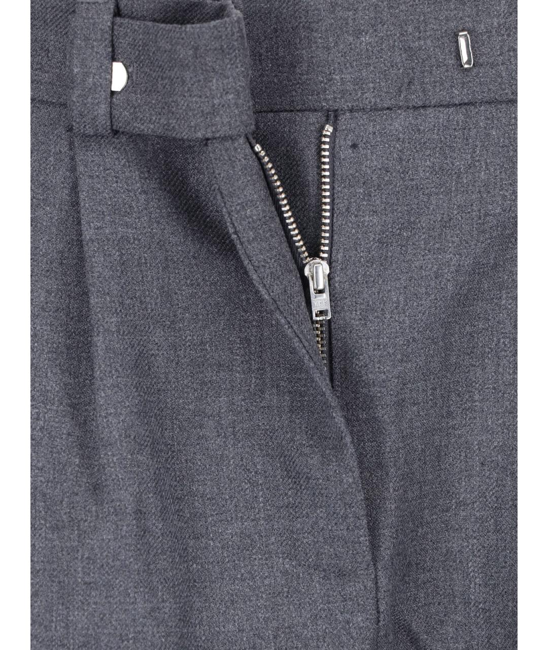 Vaquera Серые полиэстеровые прямые брюки, фото 5