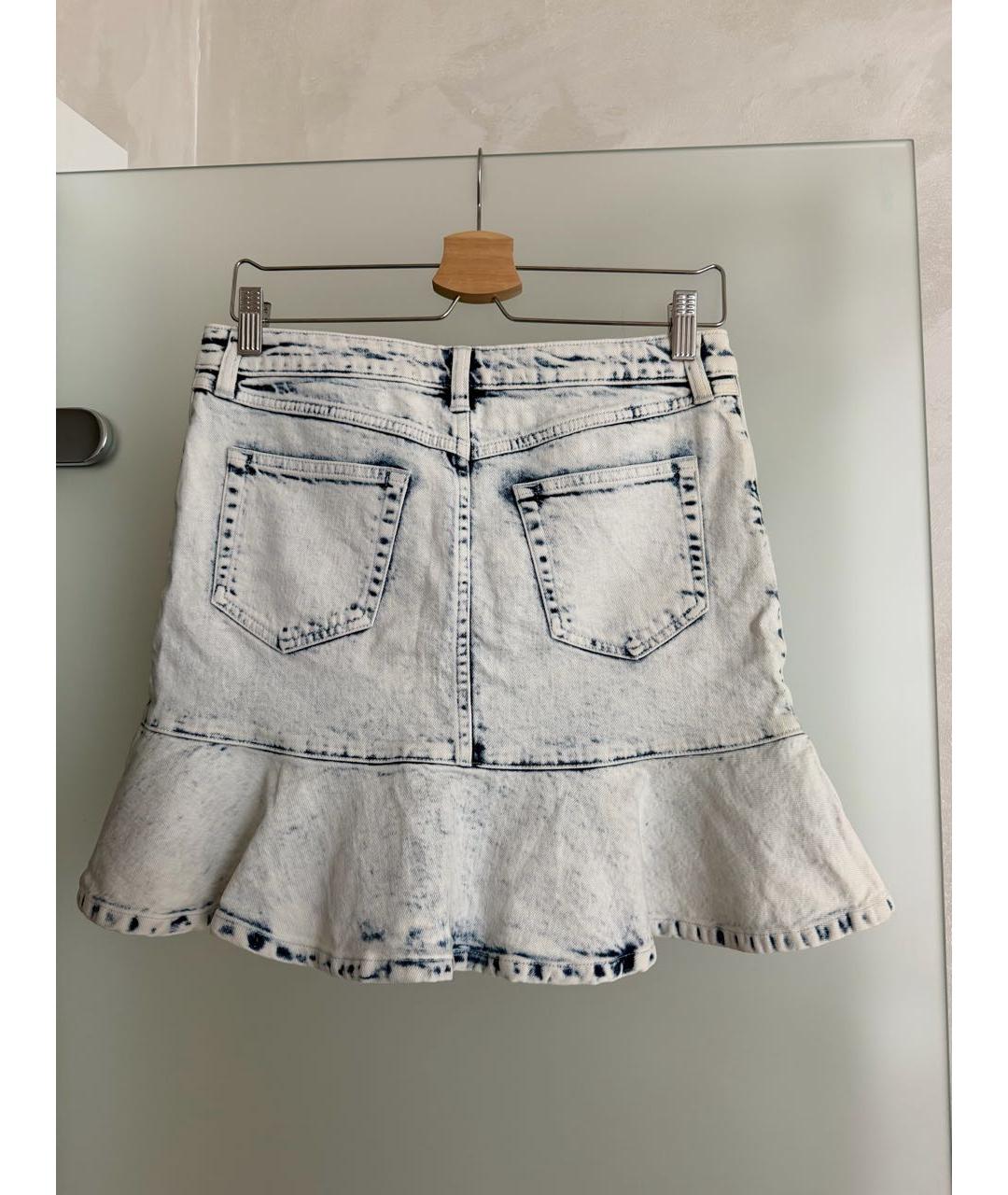 MICHAEL KORS Голубая деним юбка мини, фото 2