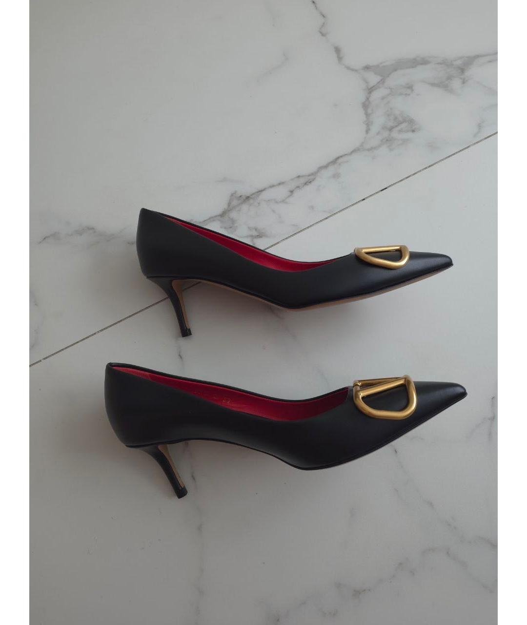 VALENTINO Черные кожаные туфли, фото 3