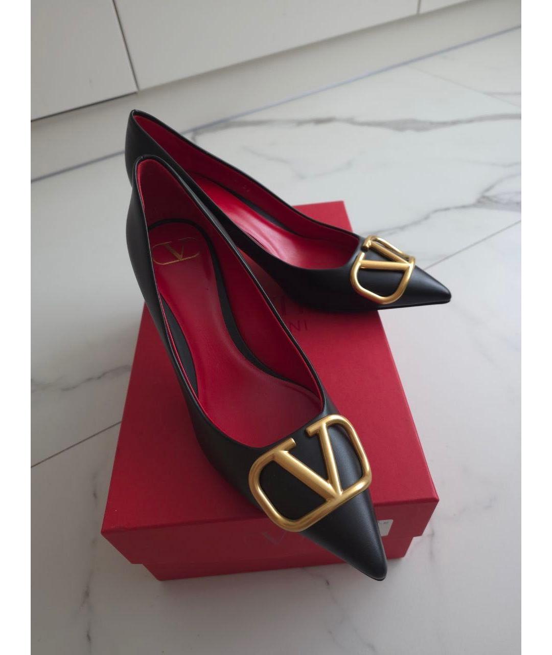 VALENTINO Черные кожаные туфли, фото 5