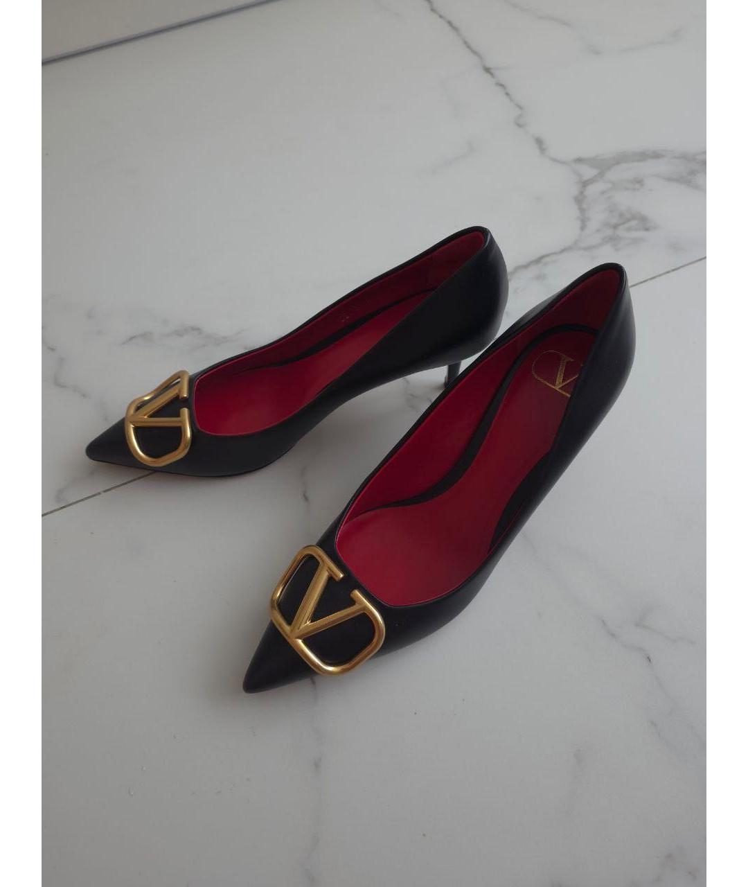 VALENTINO Черные кожаные туфли, фото 2