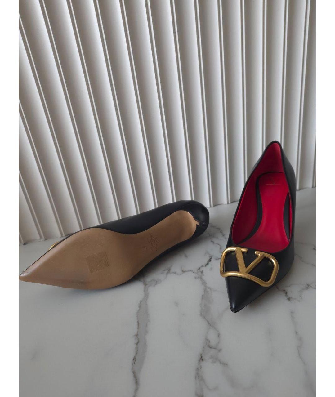 VALENTINO Черные кожаные туфли, фото 4