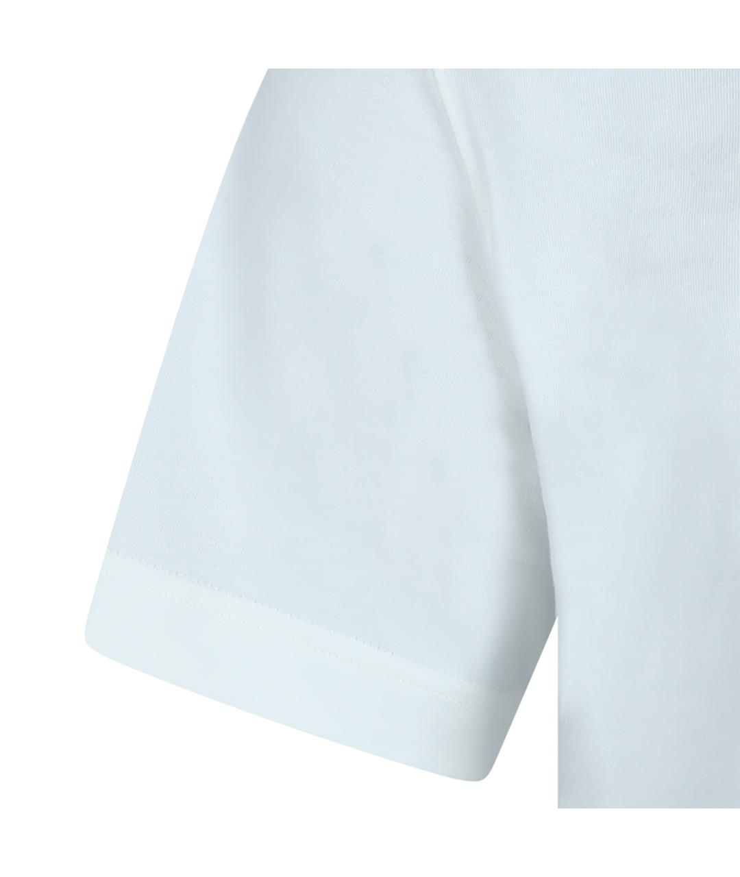 BURBERRY Белая хлопковая футболка, фото 4