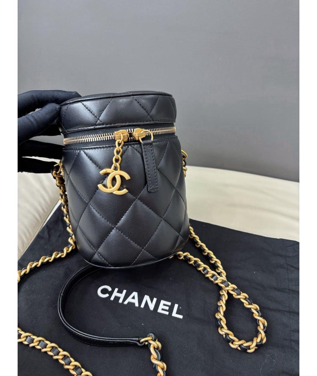 CHANEL Черная кожаная сумка через плечо, фото 2