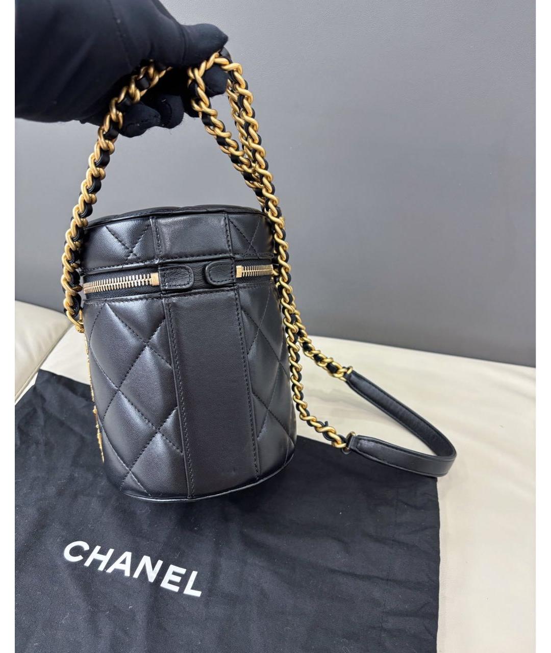 CHANEL Черная кожаная сумка через плечо, фото 4