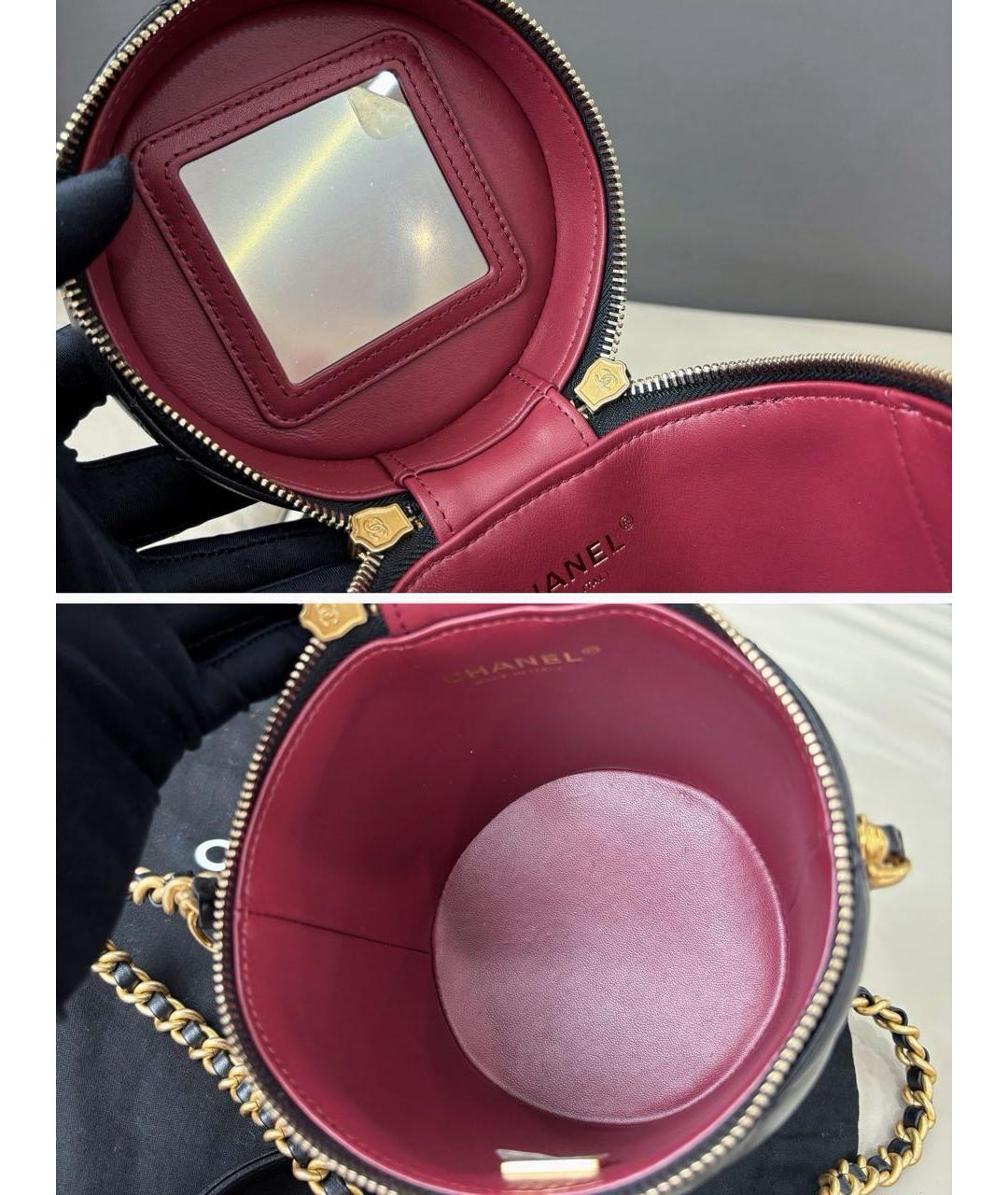 CHANEL Черная кожаная сумка через плечо, фото 7