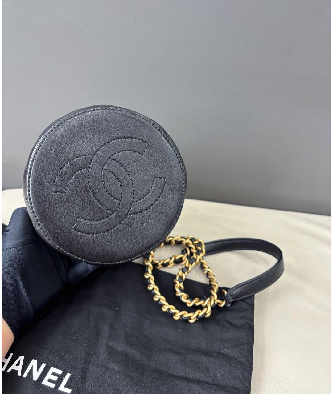 CHANEL Черная кожаная сумка через плечо, фото 6