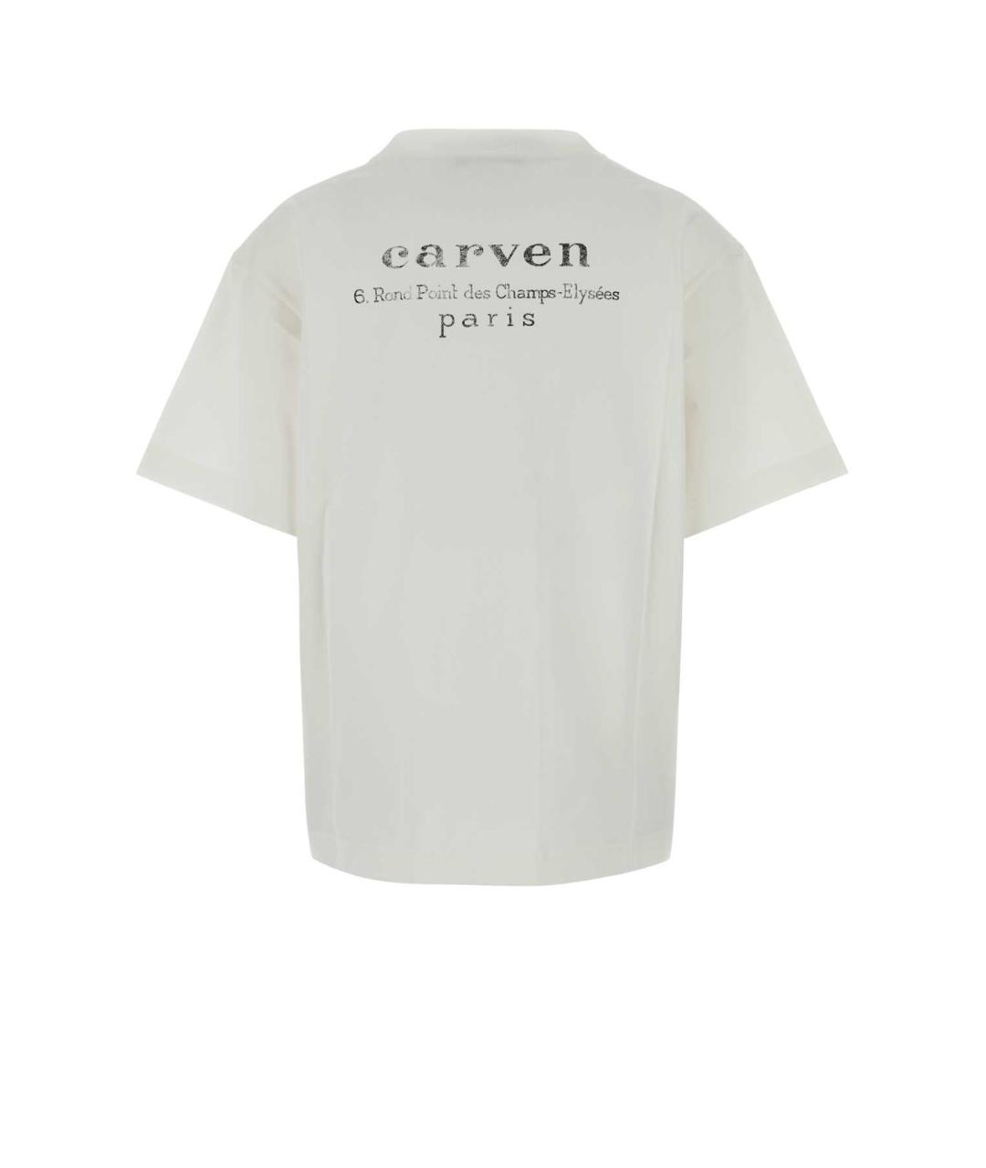 Carven Белая хлопковая футболка, фото 2