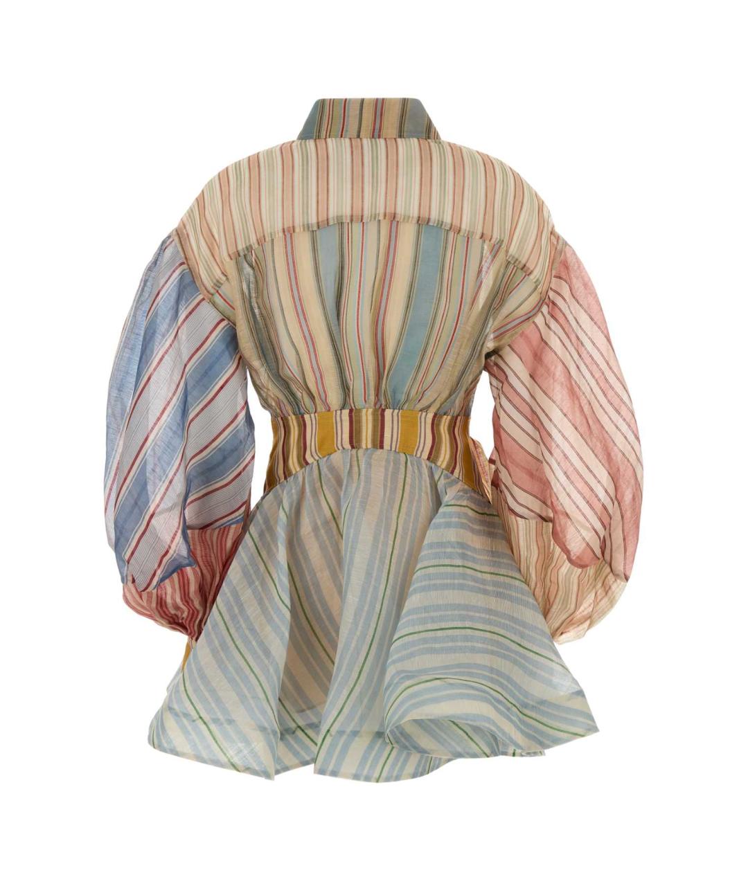 ZIMMERMANN Мульти льняное повседневное платье, фото 2