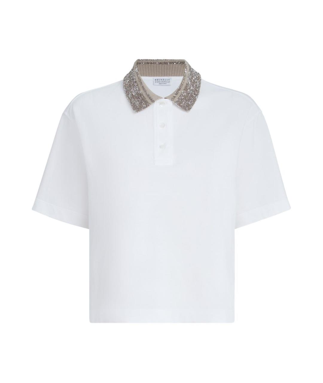 BRUNELLO CUCINELLI Белая хлопковая футболка, фото 1
