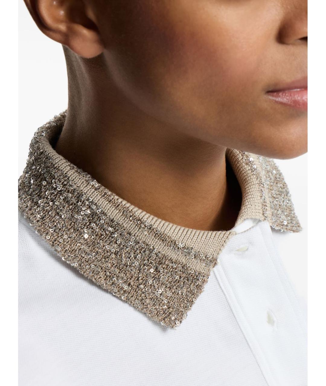 BRUNELLO CUCINELLI Белая хлопковая футболка, фото 3