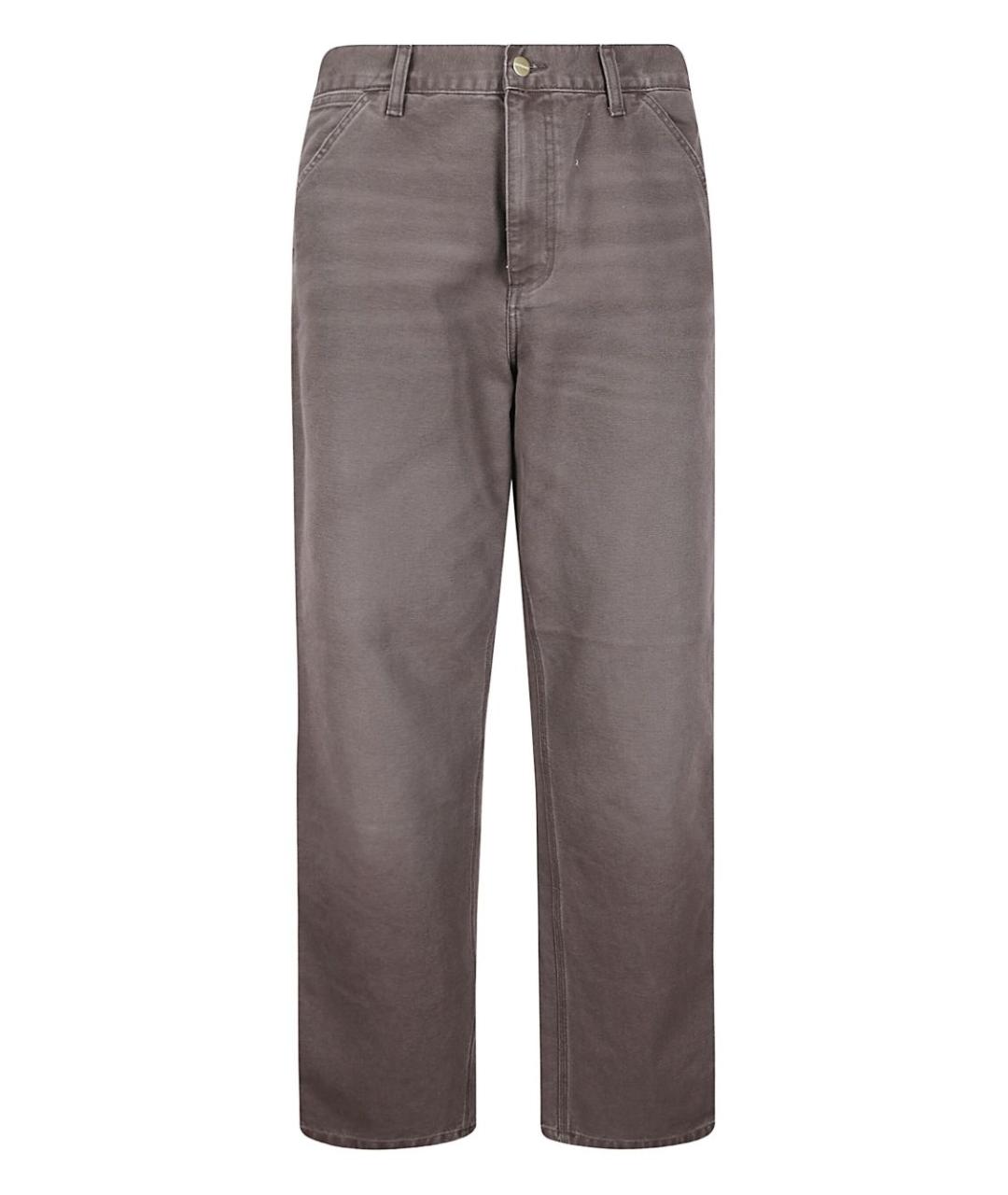 CARHARTT WIP Серые хлопковые прямые джинсы, фото 1