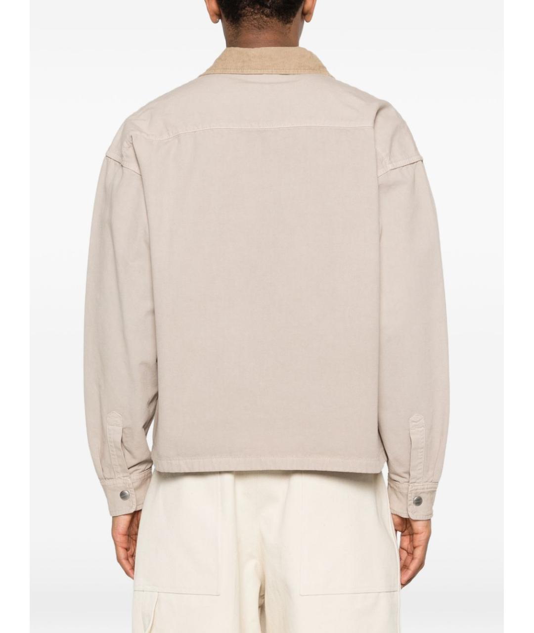 CARHARTT WIP Бежевая хлопковая кэжуал рубашка, фото 3