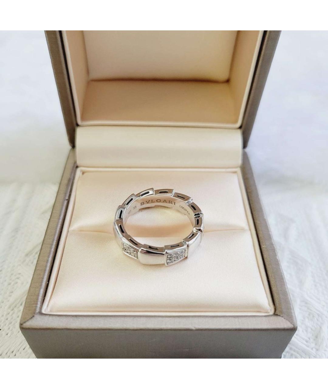 BVLGARI Белое кольцо из белого золота, фото 4