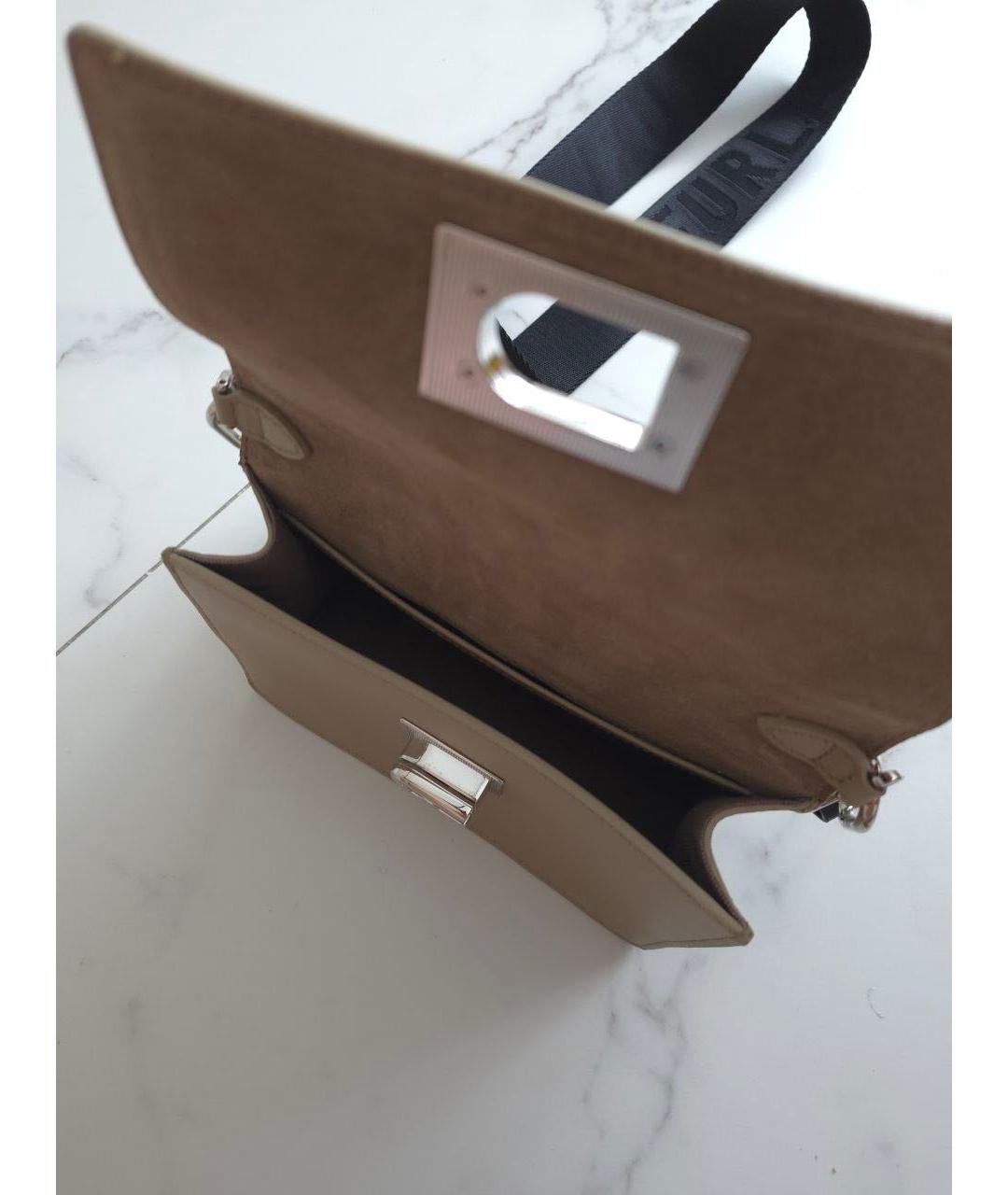 FURLA Зеленая кожаная сумка через плечо, фото 3