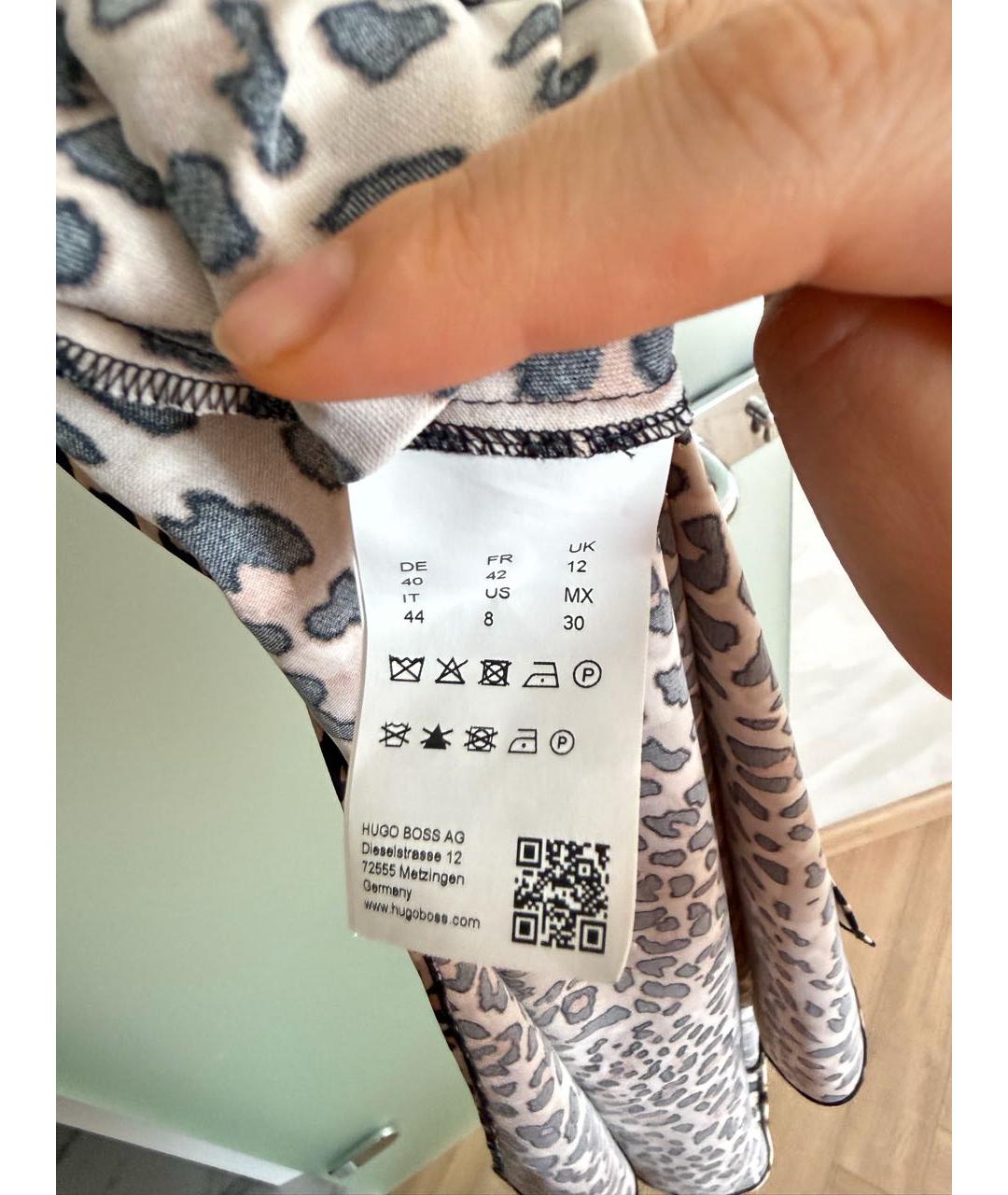 HUGO BOSS Коричневое полиэстеровое коктейльное платье, фото 4