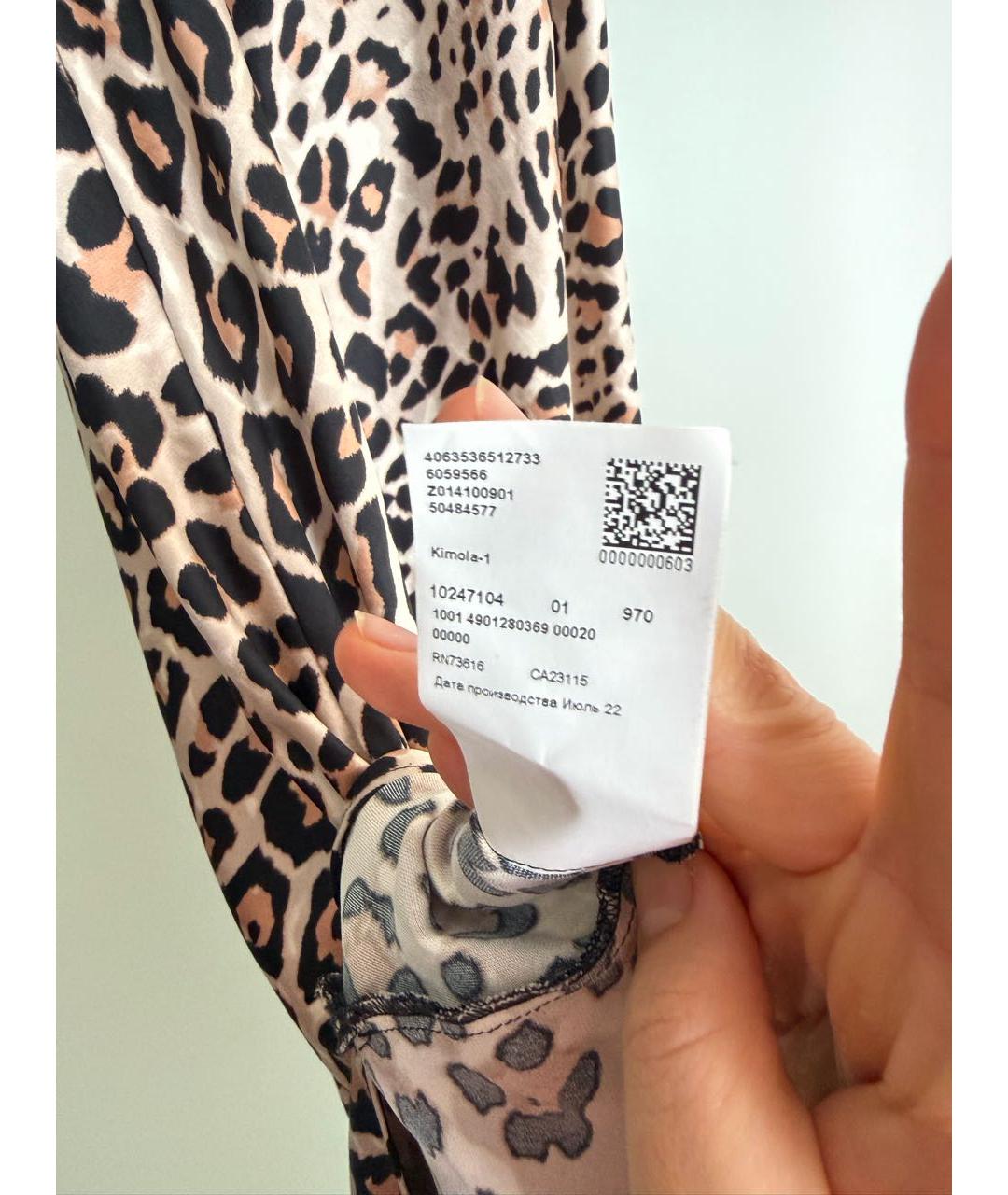 HUGO BOSS Коричневое полиэстеровое коктейльное платье, фото 3