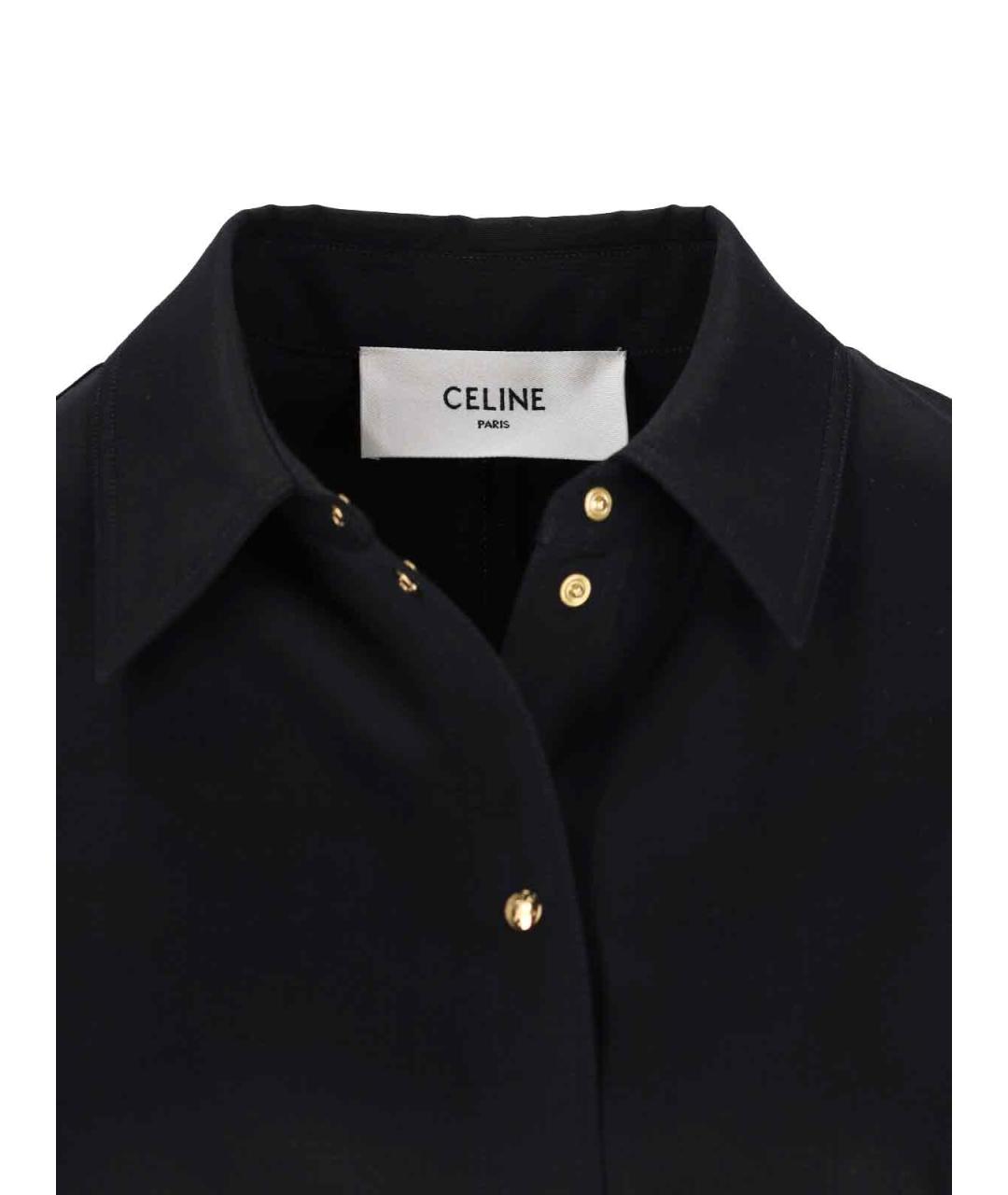 CELINE Черное шерстяное повседневное платье, фото 3