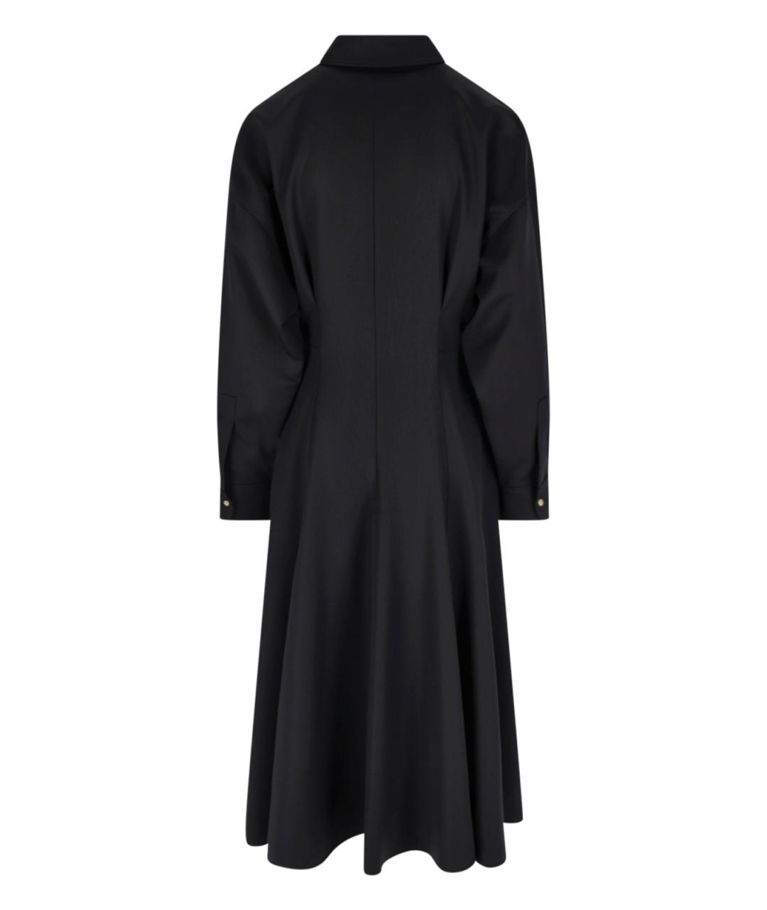 CELINE Черное шерстяное повседневное платье, фото 2