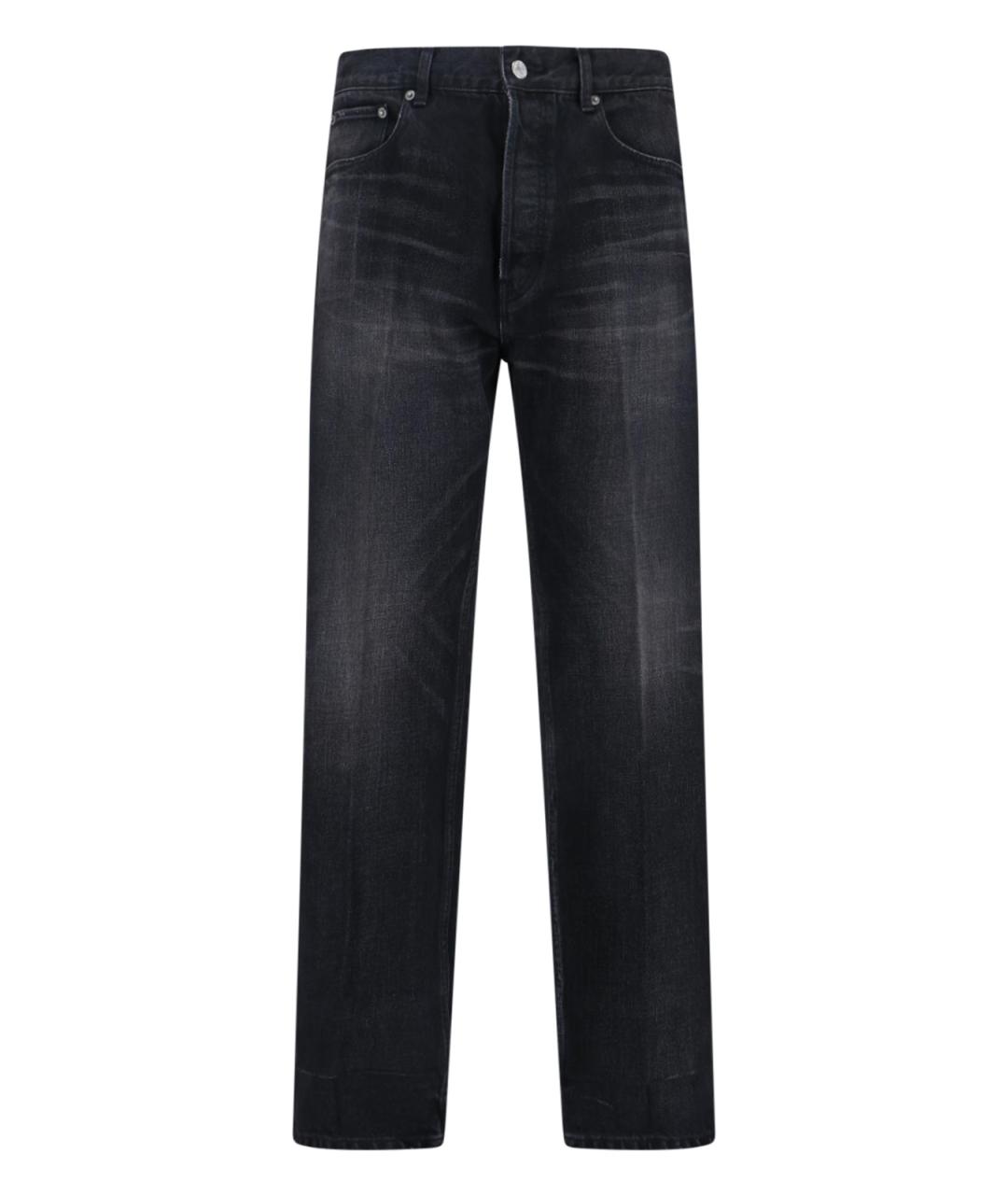 CELINE Черные хлопковые прямые джинсы, фото 1