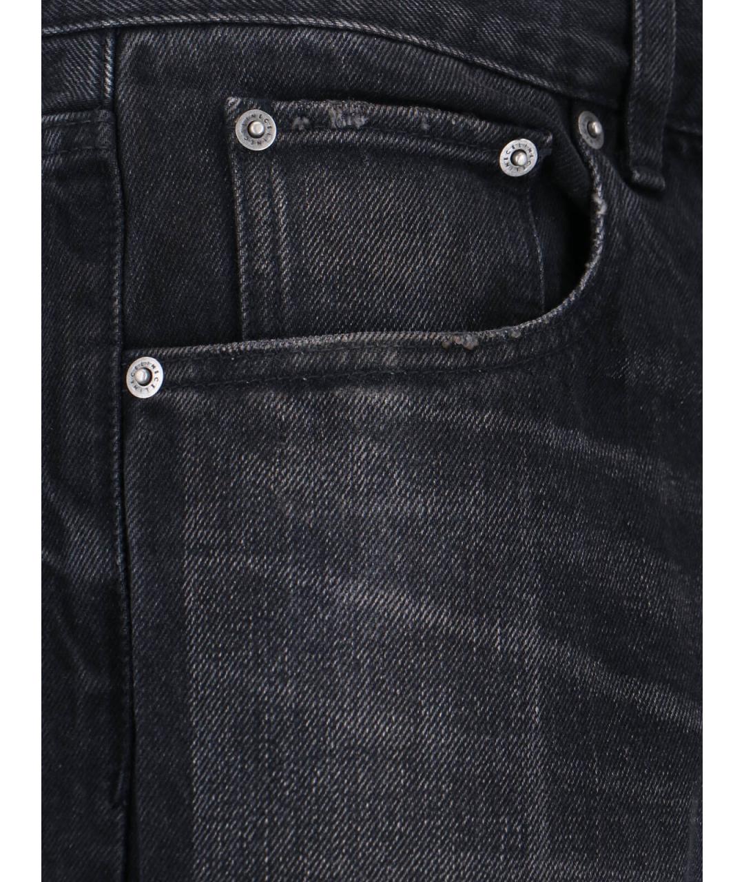 CELINE Черные хлопковые прямые джинсы, фото 4