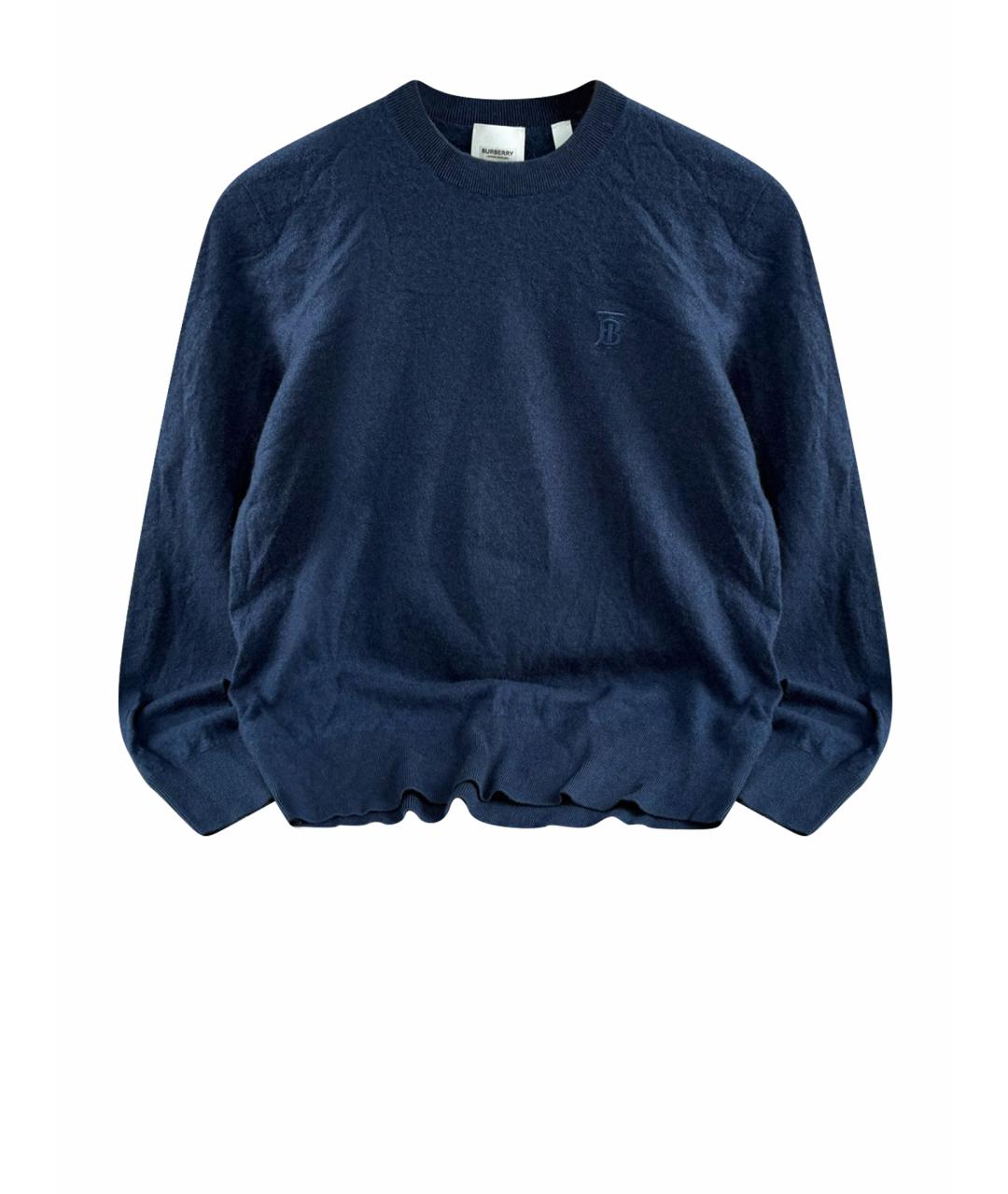 BURBERRY Голубой кашемировый джемпер / свитер, фото 1