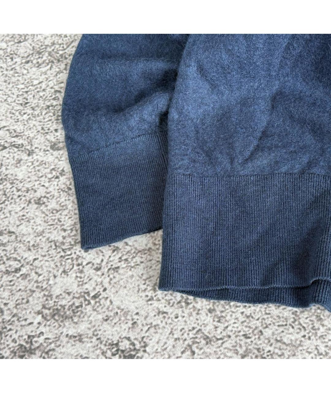 BURBERRY Голубой кашемировый джемпер / свитер, фото 3