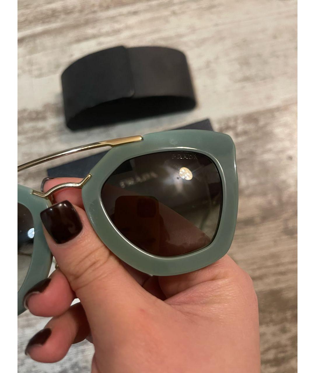 PRADA Бирюзовые солнцезащитные очки, фото 5