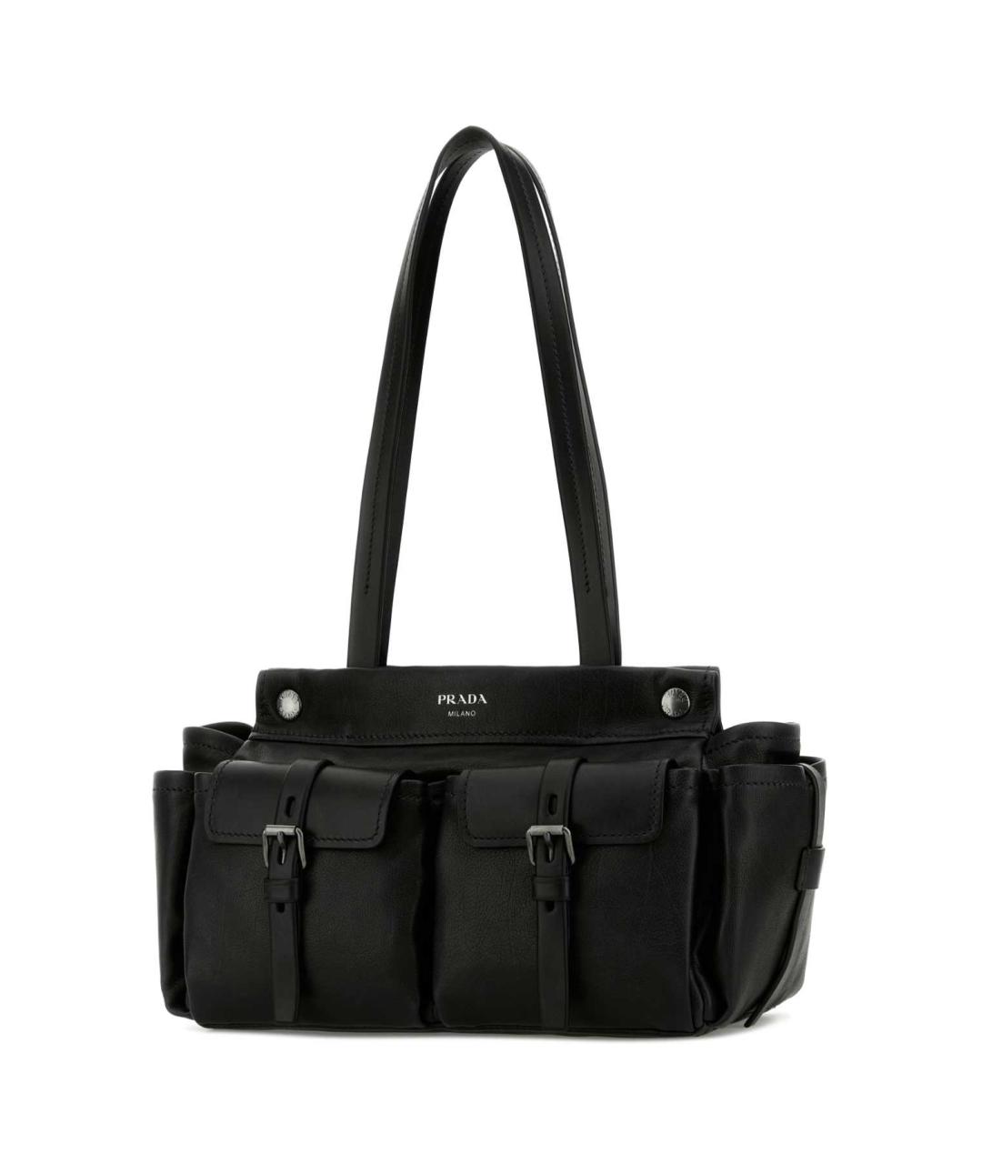 PRADA Черная кожаная сумка через плечо, фото 2