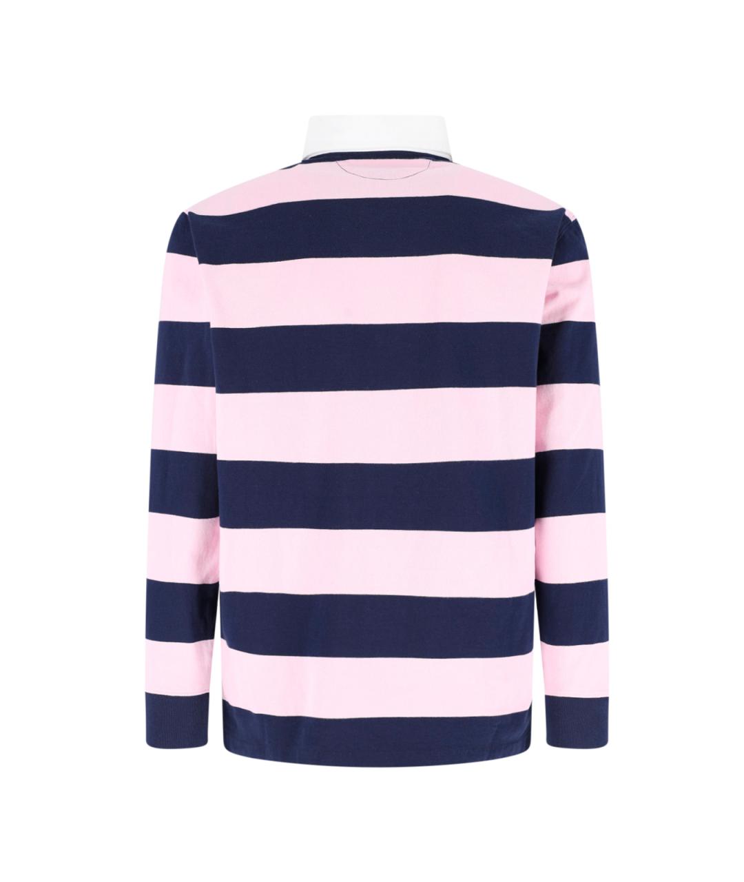 POLO RALPH LAUREN Розовое хлопковое поло с длинным рукавом, фото 2