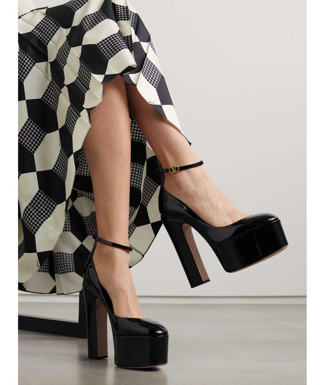 VALENTINO Черные кожаные туфли, фото 2