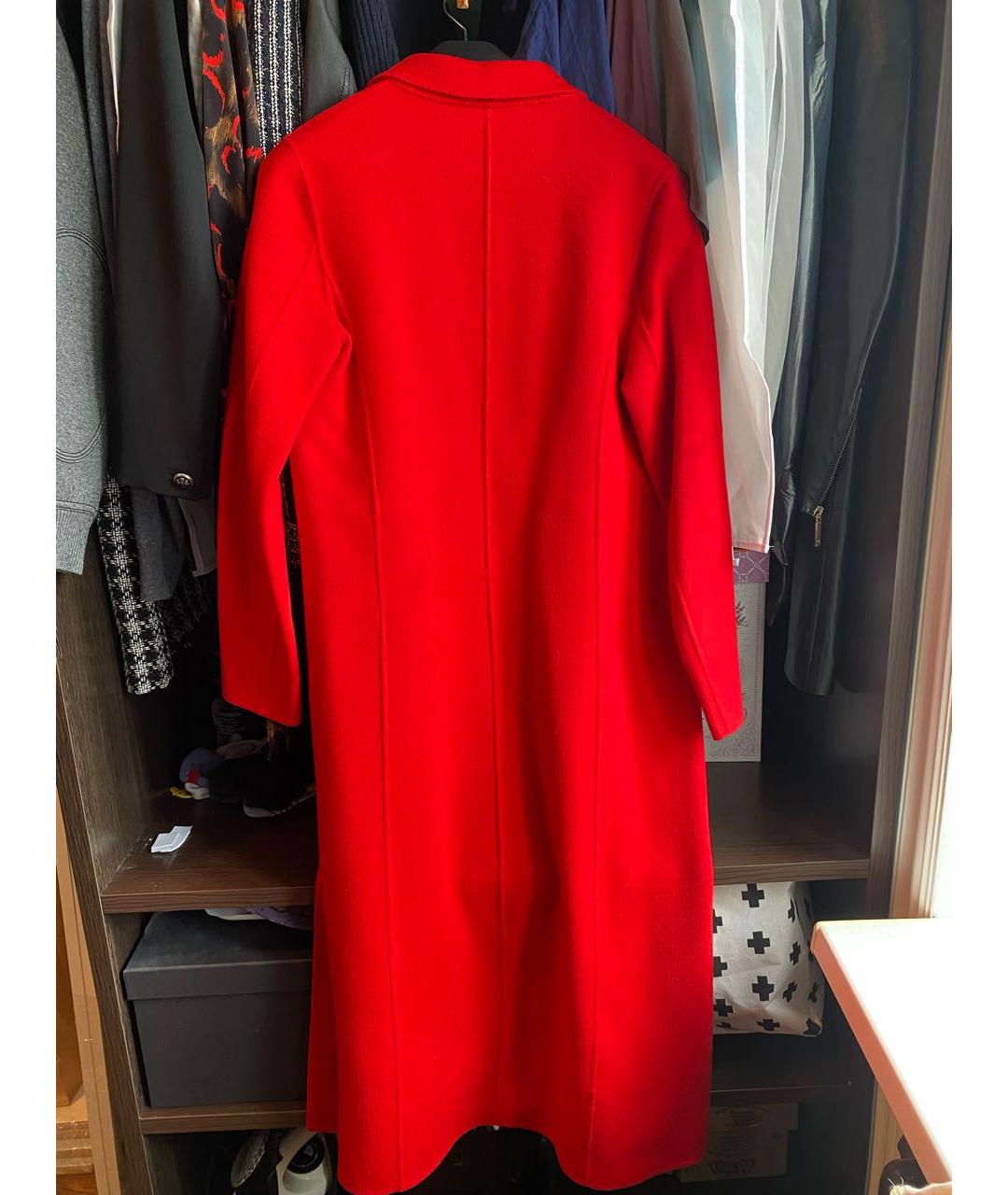 MAJE Красное шерстяное пальто, фото 5