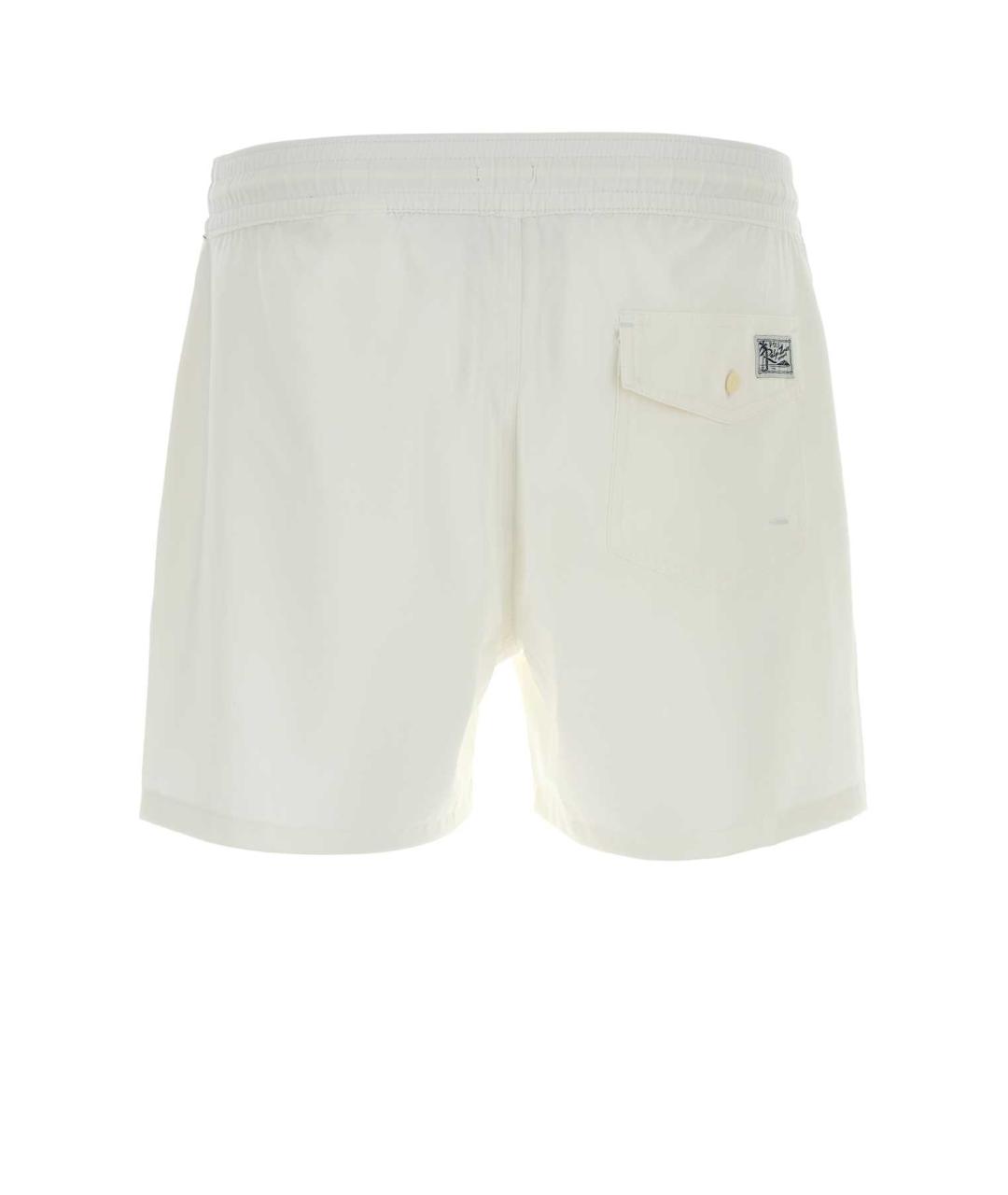 POLO RALPH LAUREN Белые полиэстеровые шорты, фото 2