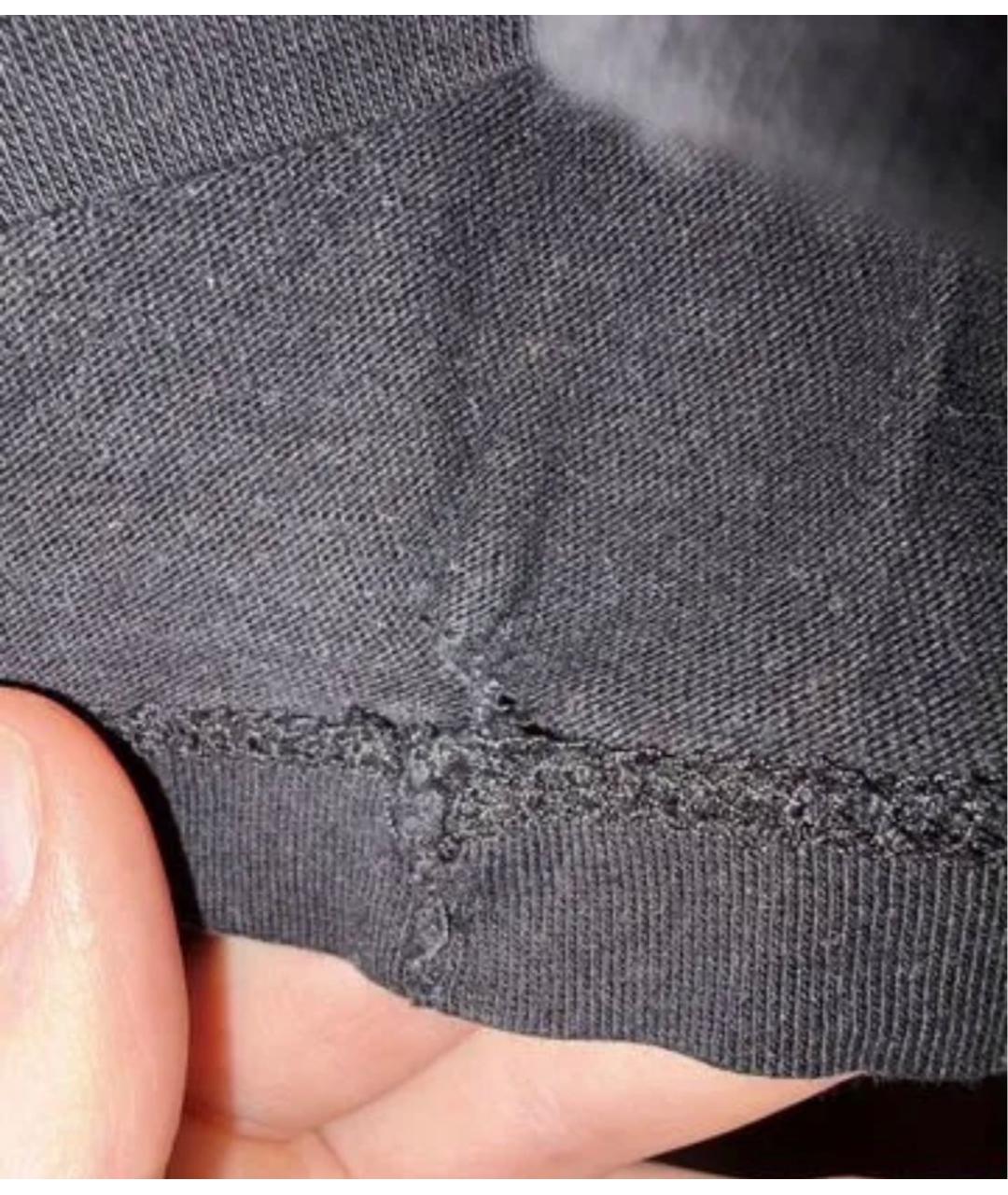 GUCCI Черная хлопковая футболка, фото 6