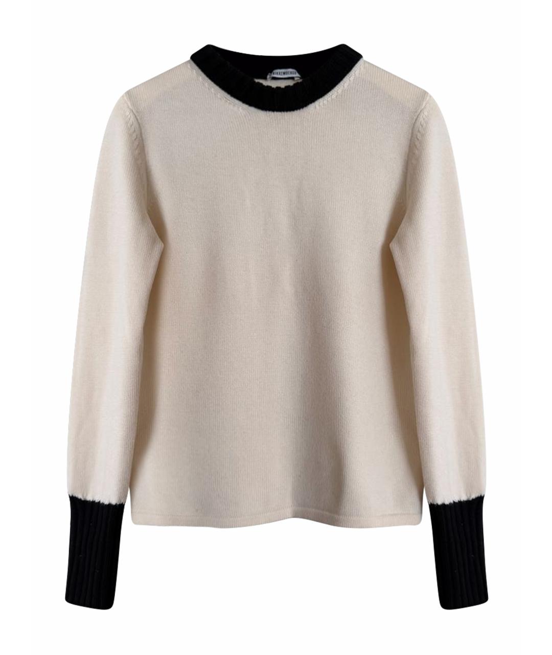 BIKKEMBERGS Белый шерстяной джемпер / свитер, фото 1