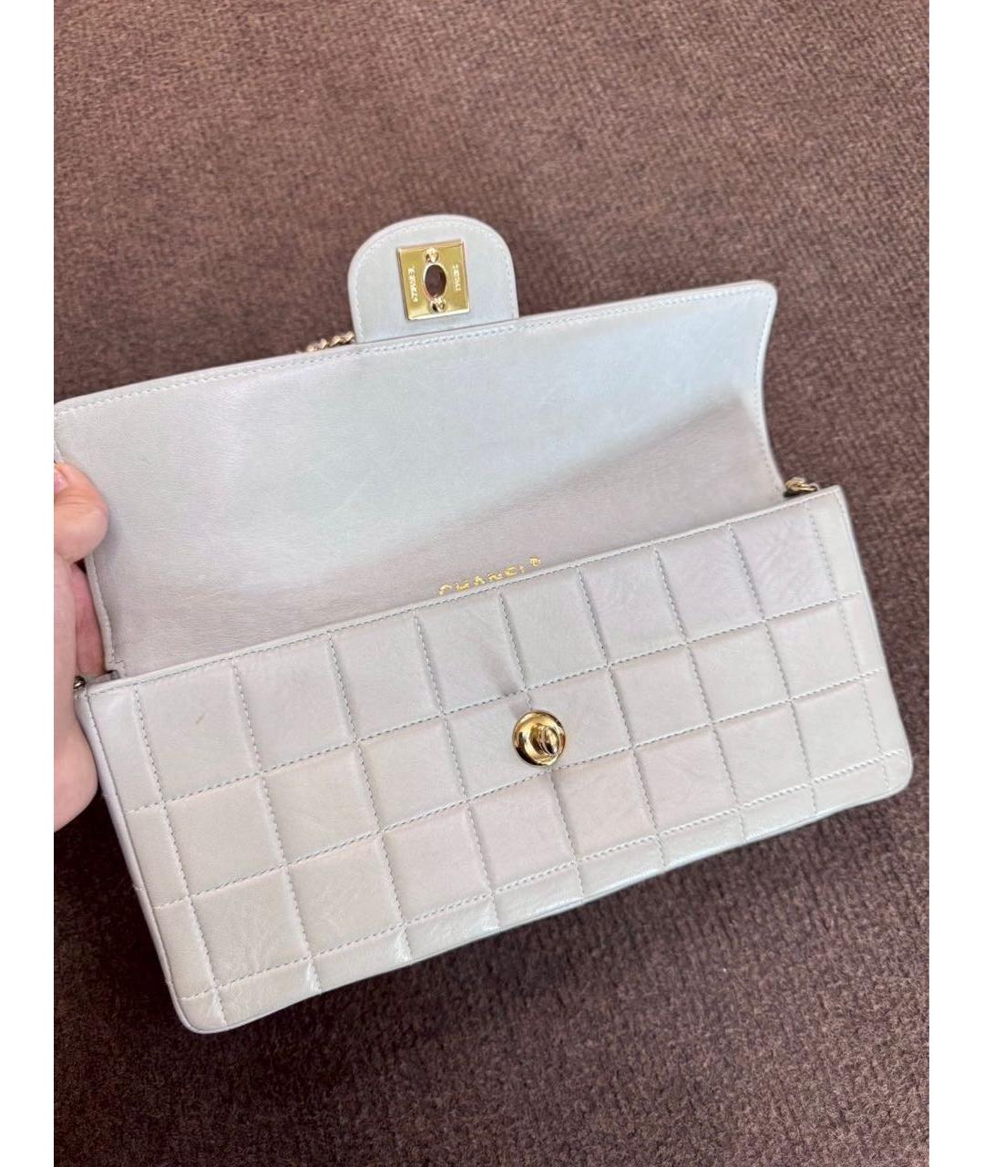 CHANEL Голубая кожаная сумка через плечо, фото 4