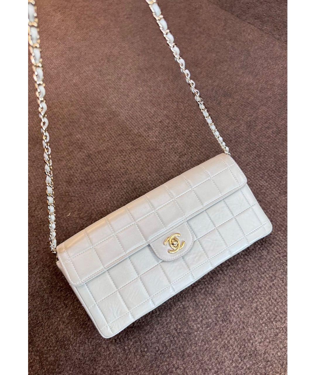 CHANEL Голубая кожаная сумка через плечо, фото 3