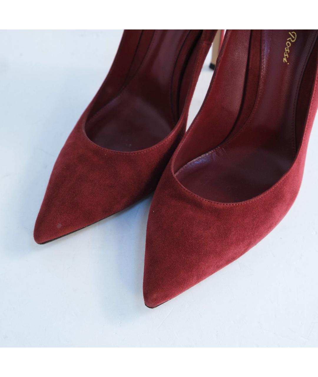 GIANVITO ROSSI Красные замшевые туфли, фото 3
