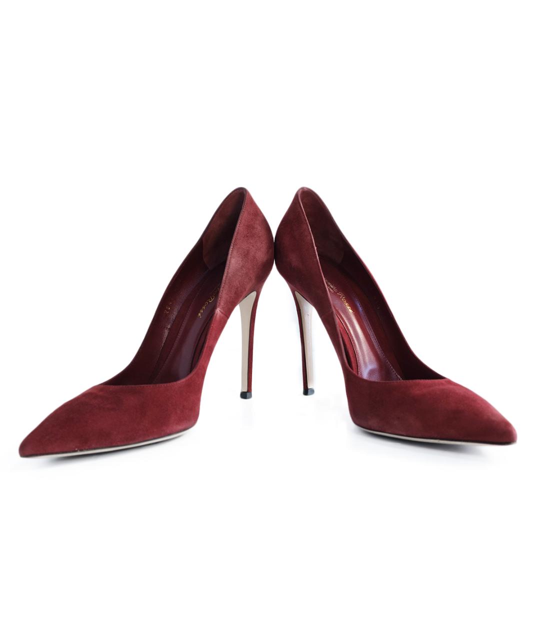 GIANVITO ROSSI Красные замшевые туфли, фото 4