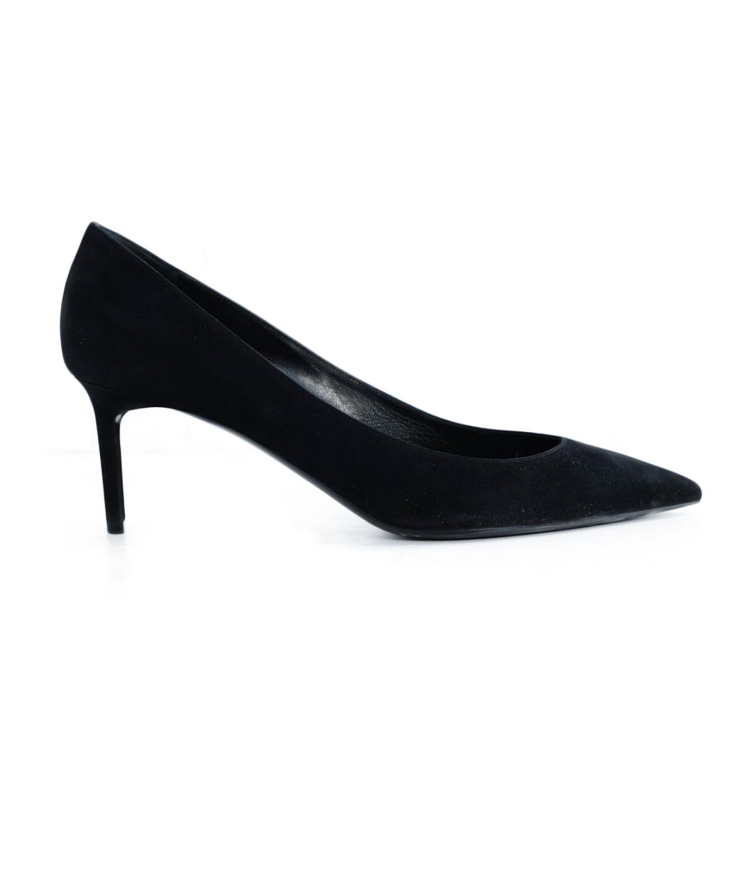 SAINT LAURENT Черные замшевые туфли, фото 6