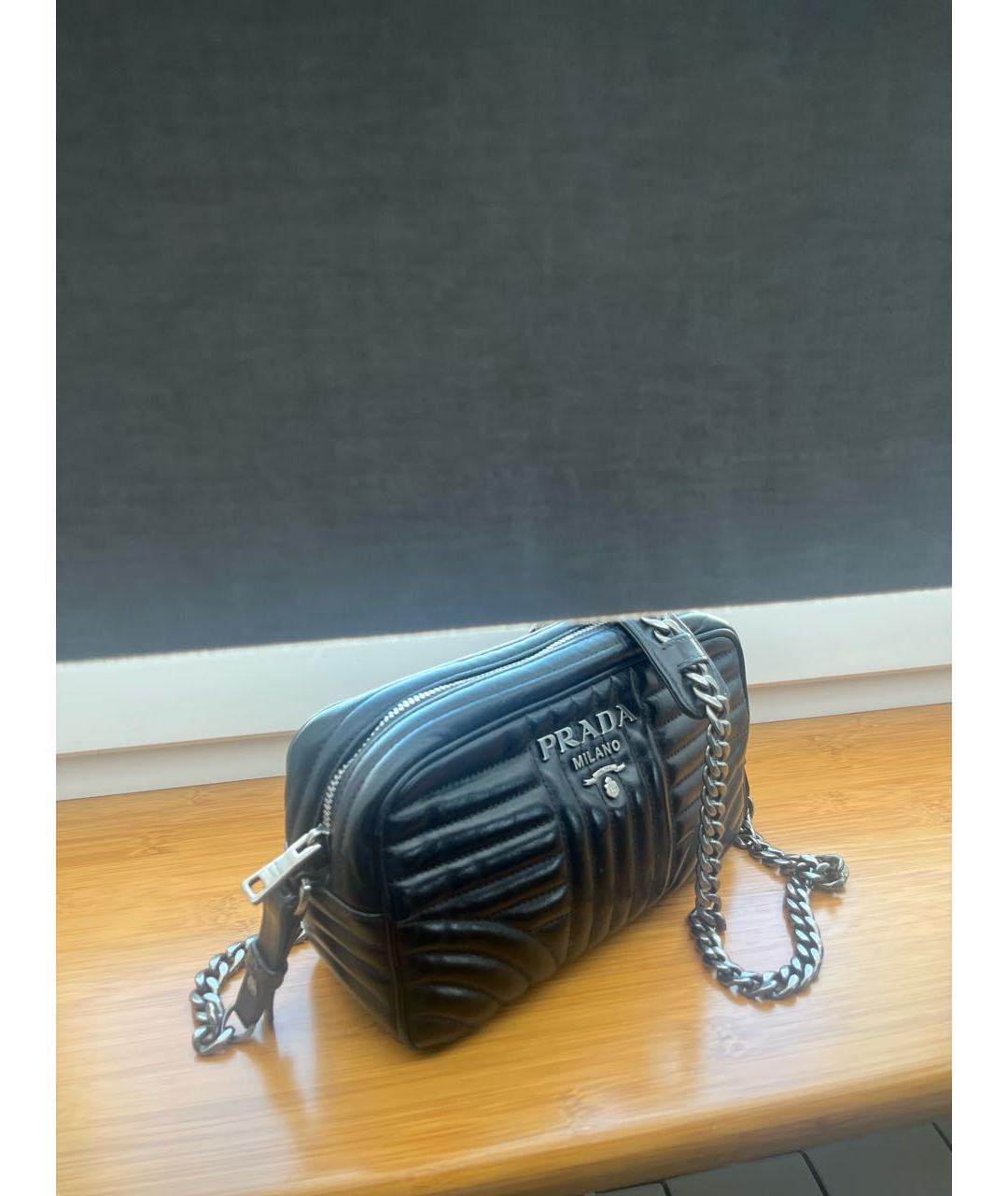 PRADA Черная кожаная сумка через плечо, фото 3