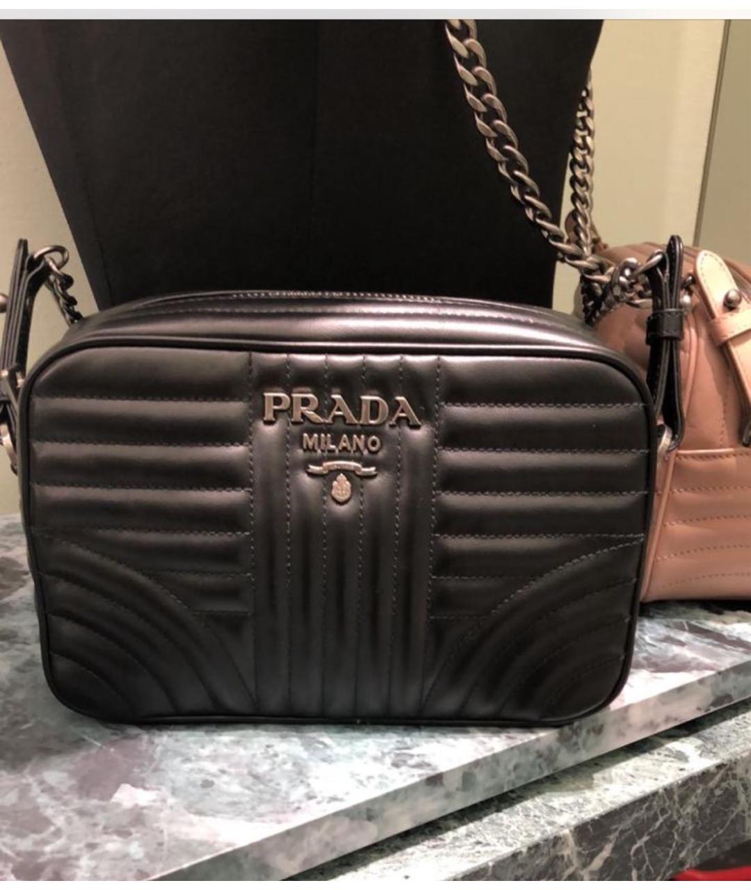 PRADA Черная кожаная сумка через плечо, фото 5
