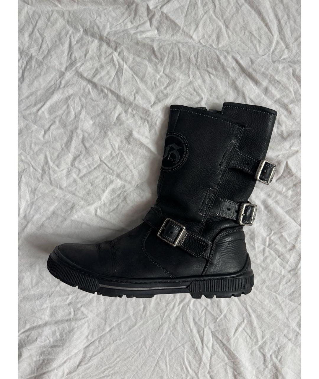 JOHN GALLIANO Черные кожаные сапоги, фото 9