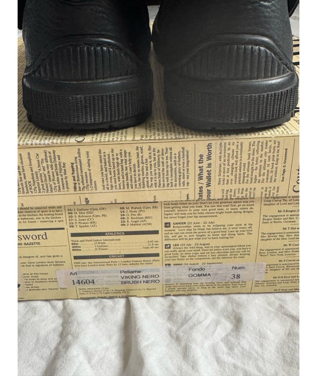 JOHN GALLIANO Черные кожаные сапоги, фото 8