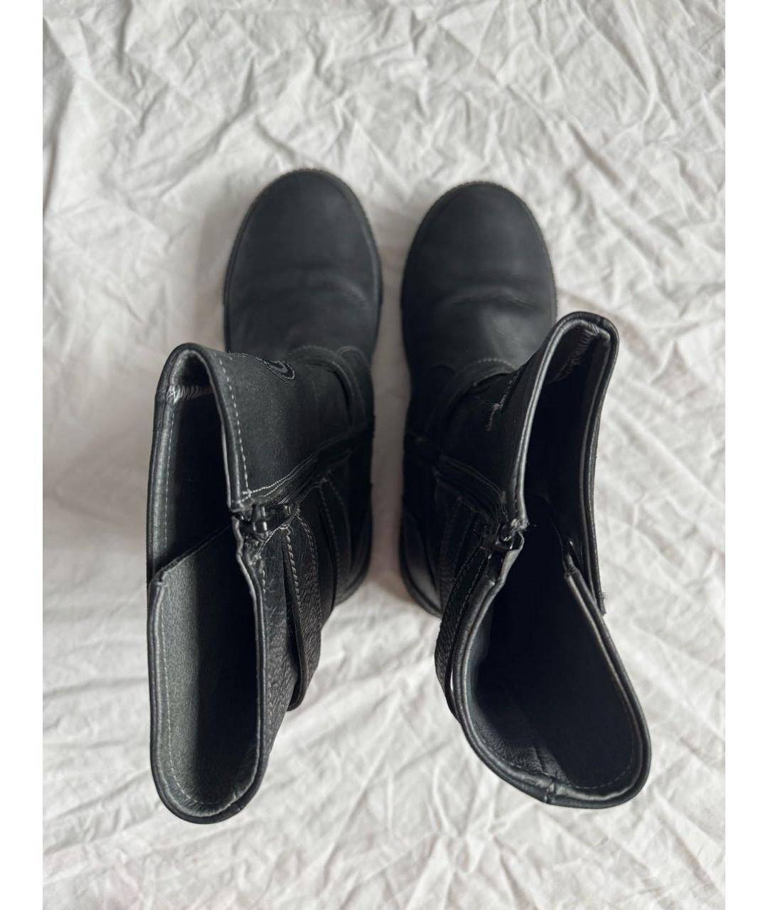 JOHN GALLIANO Черные кожаные сапоги, фото 2