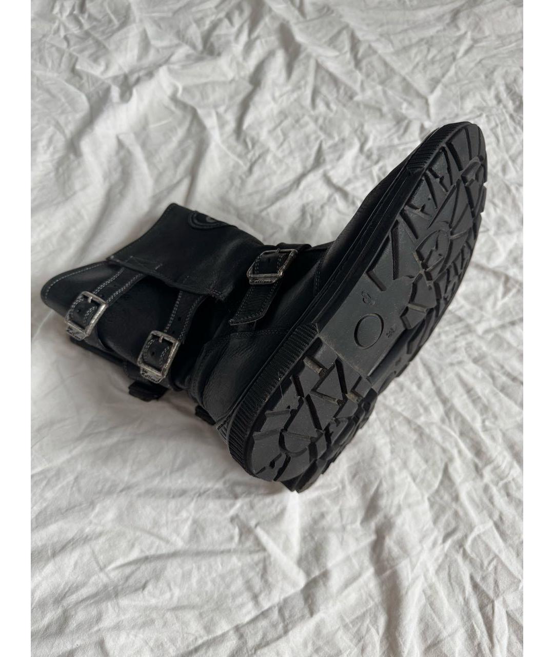 JOHN GALLIANO Черные кожаные сапоги, фото 7