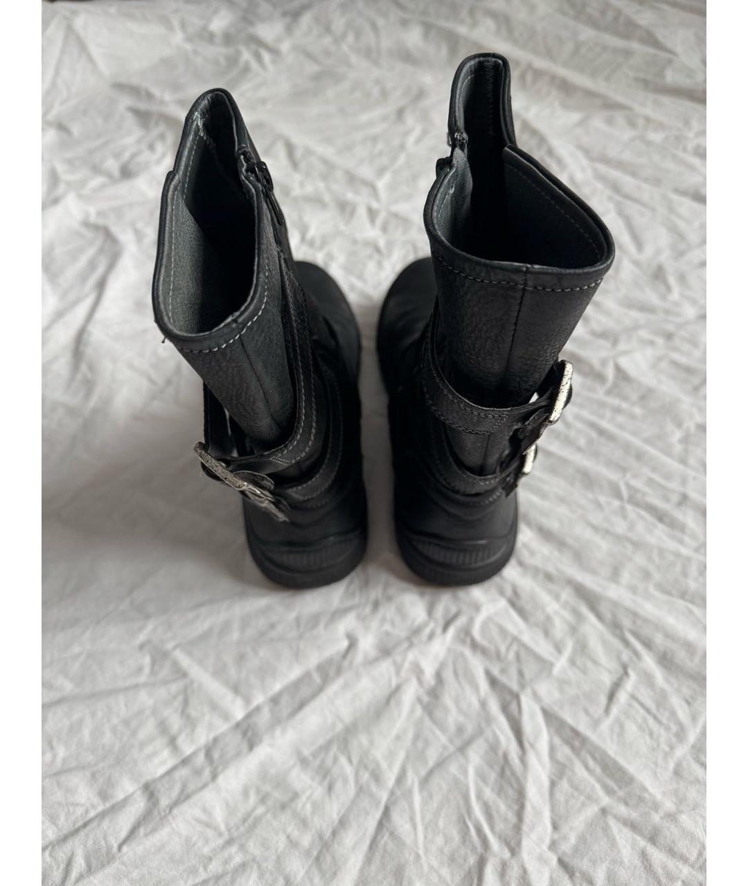 JOHN GALLIANO Черные кожаные сапоги, фото 6