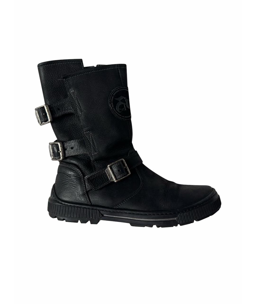 JOHN GALLIANO Черные кожаные сапоги, фото 1