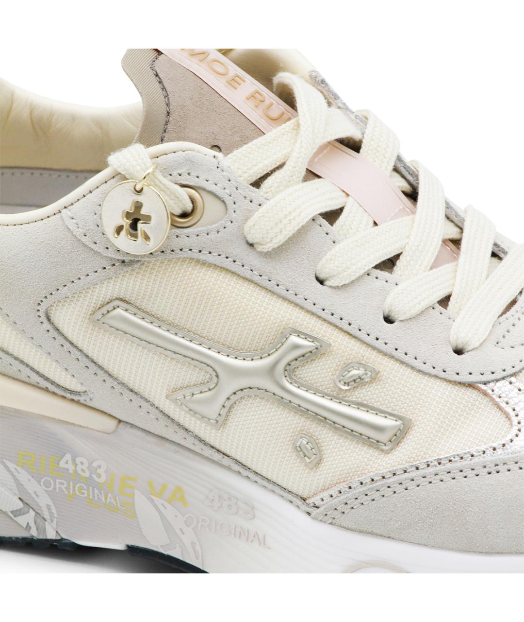 PREMIATA Бежевые замшевые кроссовки, фото 4