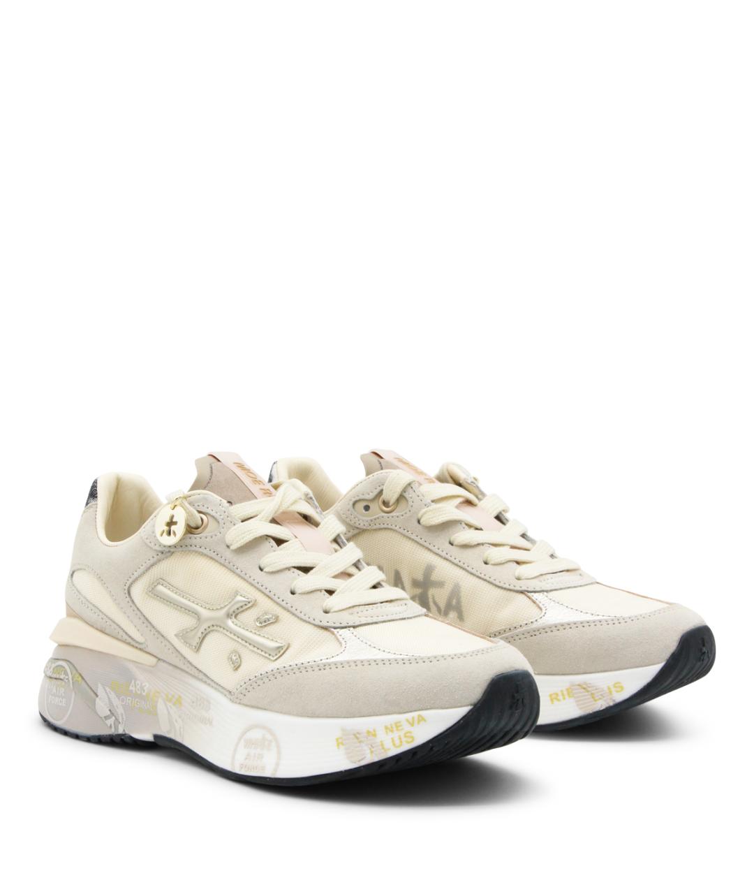 PREMIATA Бежевые замшевые кроссовки, фото 2